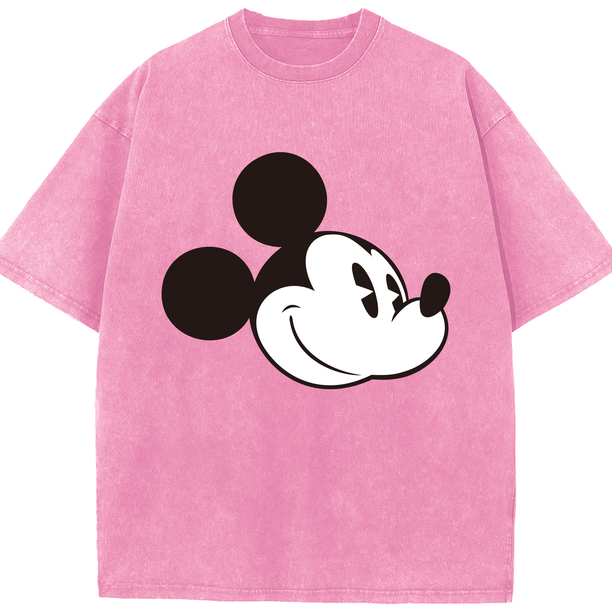 （画像用） ミッキーマウス Mickey Mouse 綿100% ヴィンテージ風 半袖Tシャツ（フロントプリント）